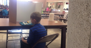INNOCENT BOY IS MADE TO EAT ALONE FOR BEING LATE AT SCHOOL BY HIS TEACHER.