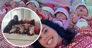 She spent last christmas hoping they’d survive,this year all five are home