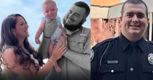 OFFICER DYLAN LEAVES BEHIND HIS WIFE AND BABY SON , A CHILD WHO WILL GROW UP KNOWING HIS FATHER CHOSE SERVICE OVER SAFETY