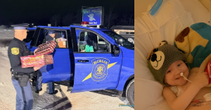 TROOPERS DROVE 600 MILES TO BRING CHRISTMAS JOY TO A 2-YEAR-OLD FIGHTING CANCER