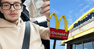 MCDONALD'S CUSTOMER RETURNS $5K HE WAS GIVEN BY ACCIDENT.