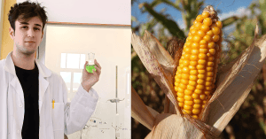 TEEN INVENTOR TURNS CORN HUSKS INTO ANTIVIRAL DRUGS, MAKING LIFE-SAVING MEDICINE CHEAPER AND FASTER TO PRODUCE.