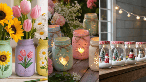 12 Cute and Easy Mason Jar Crafts
